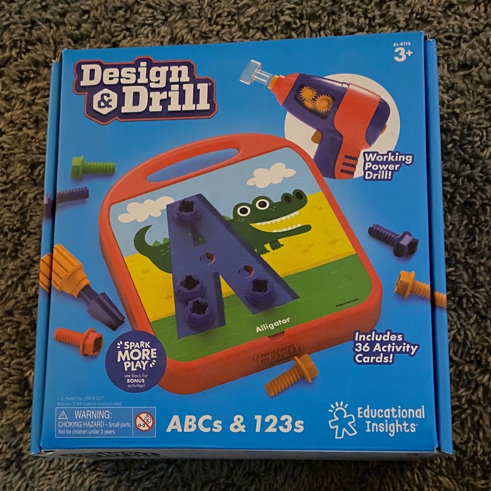 Design & Drill ABCs & 123s Toy